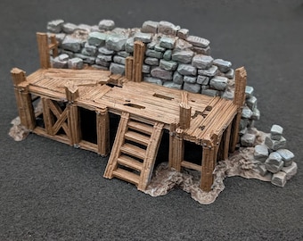 Ruined Wooden Platform | 3D Printed Scatter Terrain for D&D, Frostgrave, Mordheim, 28mm Wargames