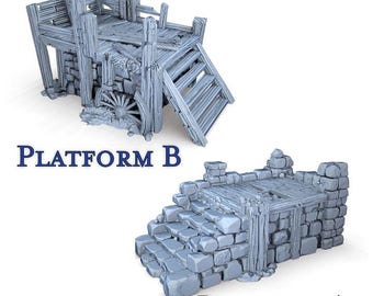 Small Ruined Platforms | 3D Printed Scatter Terrain for D&D, Frostgrave, Mordheim, 28mm Wargames