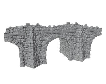 Fantasy Stone Bridge Terrain | 28mm Medieval Scenery for Tabletop RPGs & Wargames