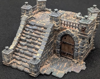 Ruined Fortress Platform | 28mm Scale 3D Printed Terrain for Tabletop RPGs and Skirmish Games