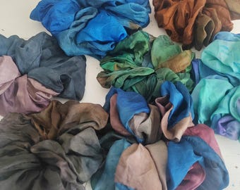 8 elastici per capelli in seta