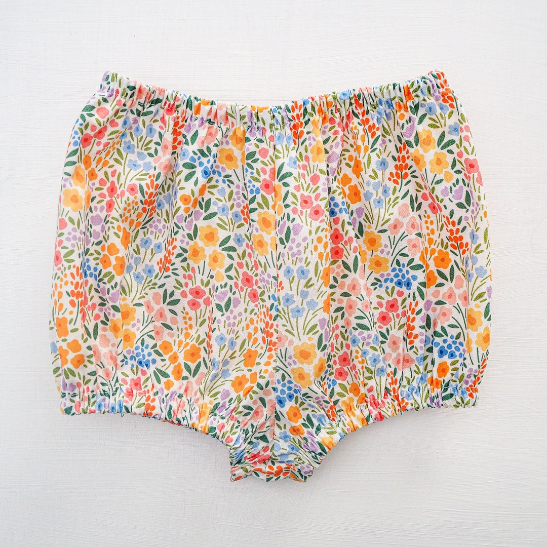 Floral Print Baby Bloomer Shorts 100 Cotton Ukmade Etsy