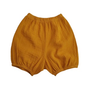 Mustard Baby Girl Bloomers - Ruffle Diaper Cover for Stylish Little Ones