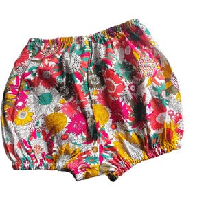 Sunflower Baby Bloomers – Yellow Cotton Muslin Shorts for Toddlers and Babies, SIZE 1–2 Years