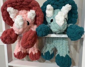 Chunky Knit Triceratop Snuggler