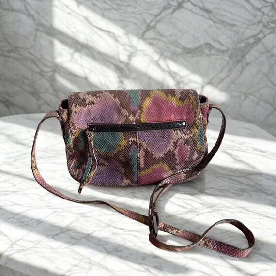 Python Print Crossbody Bag • Multicolor Snakeskin… - image 5