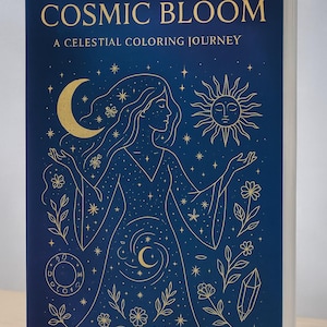 The Cosmic Bloom – Celestial Coloring Pages for Adults