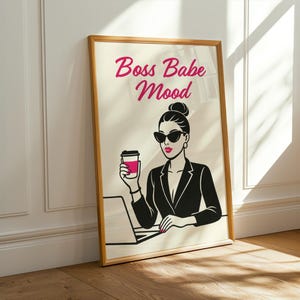 Boss Babe Mood – Modern Glam Office Wall Art for Confident Women