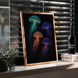 Ocean Glow – Realistic Jellyfish Wall Art Print