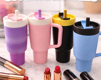 Organizador de labiales impreso en 3D / Estuche para bálsamo labial / Mini vaso portalabiales / Lindo organizador de maquillaje / Regalo de maquillaje para viajes