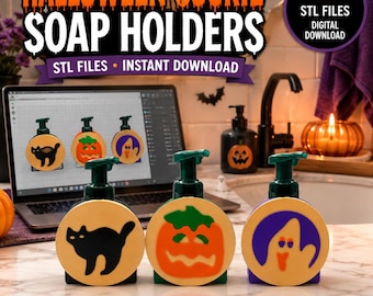 Halloween Cookie Soap Holder STL | Retro Halloween Bathroom Decor | Classic Sugar Cookie Inspired Bath & Body Works Holder File