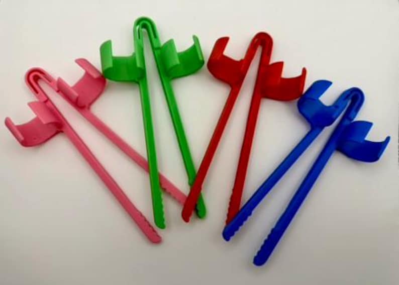 3D Printed Finger Chopsticks – Reusable No-Mess Snack Tool Christmas 4 Bundle