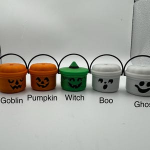 Mini-McDonalds-inspirierte Boo-Eimer - Halloween-inspirierte Miniatureimer | Gruselige Jahreszeit Dekor | Puppenstube Accessoire | Süßes oder Saures gefallen