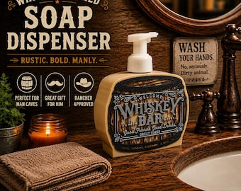 Jabonera con forma de barril de whisky / Decoración rústica para el baño / Regalo para amantes del whisky / Accesorio para el lavabo de la cueva del hombre / Jabonera de Bath & Body Works