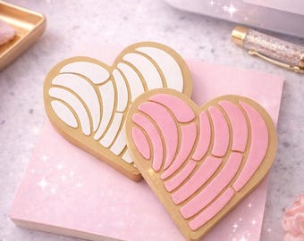 Imanes de concha de corazón impresos en 3D / Decoración de pan dulce para San Valentín
