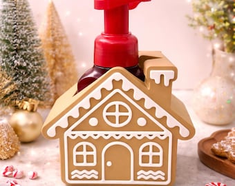 3D-printad tvålpump för pepparkakshus | Flaska i Bath & Body Works-stil för semestern