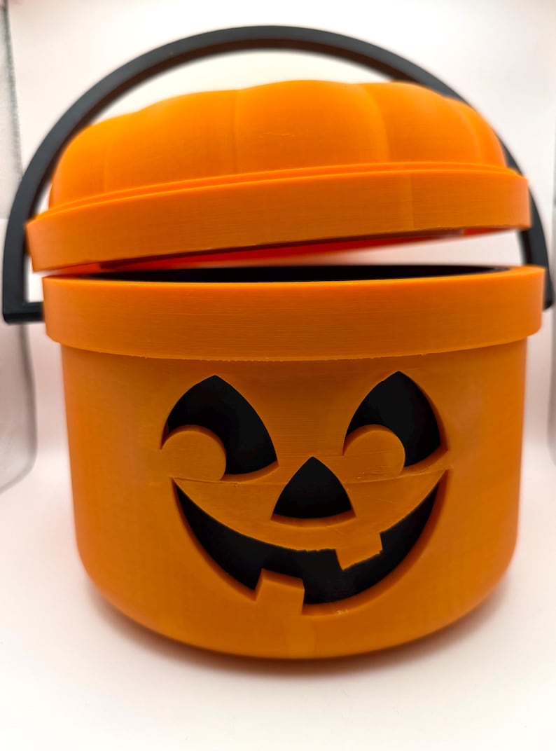 Large Boo Bucket Halloween Candy Bucket | 3D Printed Pumpkin Trick or ...