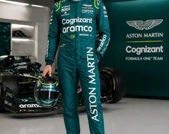 Men's Cognizant Aramco Go Karting Racing  Suit With free Balaclava and also custom logo and name (OMP Size)