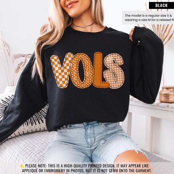Tennessee Sweatshirt | S-5XL Unisex Sizing | Trendy Checkerboard & Gingham Doodle