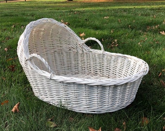 old wicker bassinet