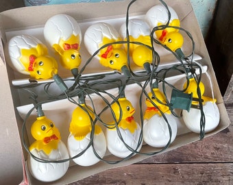 Guirlande lumineuse pour poussins / Décoration d'intérieur / Guirlande lumineuse intérieure/extérieure moulée par soufflage