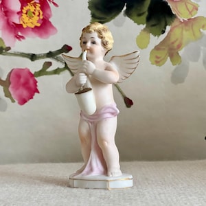 Vintage Lenwile Ardalt Angel / 1940s Handpainted in Japan / Valentine&#39;s Day Gift