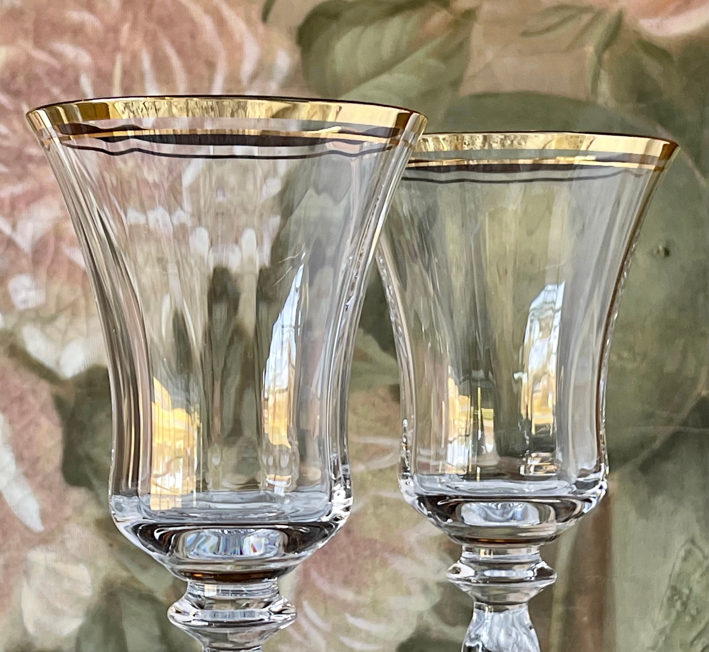 Vintage Mikasa Jamestown Crystal Wine Glasses / Mikasa Clear Etsy