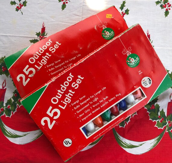 Vintage Outdoor Christmas Lights New In Box Two Sets Of Etsy