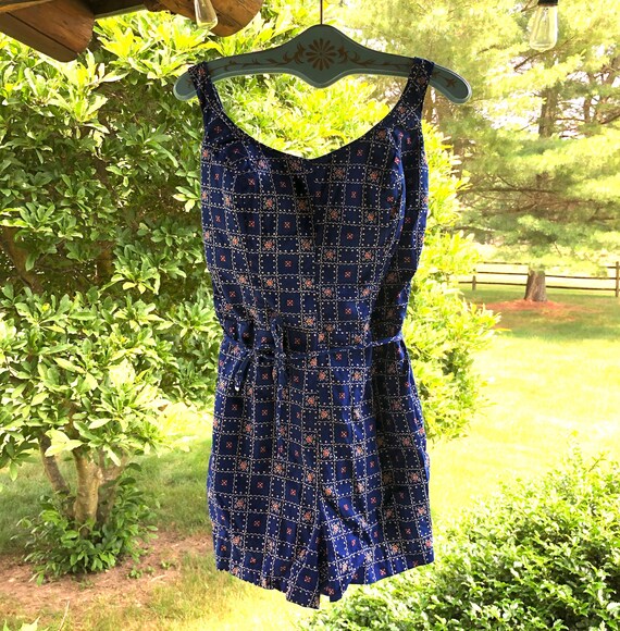 Vintage Pinup Playsuit Romper 1950s 1960s/ Vintage