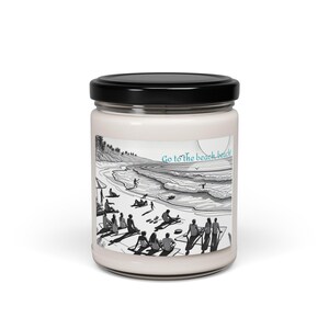 Sojageurkaars, 9oz - strandappelgeur, ontspannend huisdecor, aromatherapiecadeau, kustkaars, zomerse sfeer