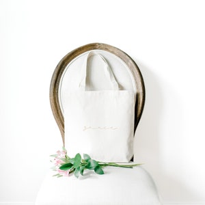 Personalized Bridesmaid Canvas Tote Bag: Wedding Welcome Gift