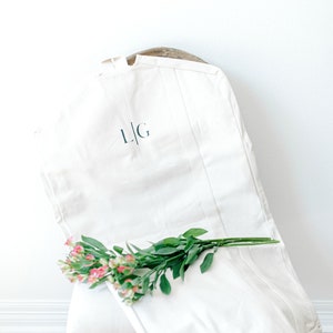 Bridesmaid Garment Bag, Personalize Gift, Gift for Her, Wedding Dress Garment Bag, Bridesmaid Gift, Bridesmaid Bag, Garment Tote Bag image 1