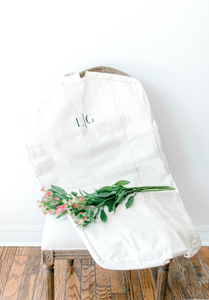 Bridesmaid Garment Bag, Personalize Gift, Gift for Her, Wedding Dress Garment Bag, Bridesmaid Gift, Bridesmaid Bag, Garment Tote Bag image 1