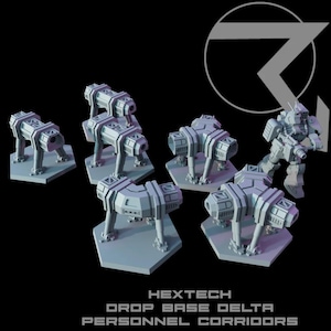 HEXTECH-Drop Base Delta: F-F Straight Corridor Connector