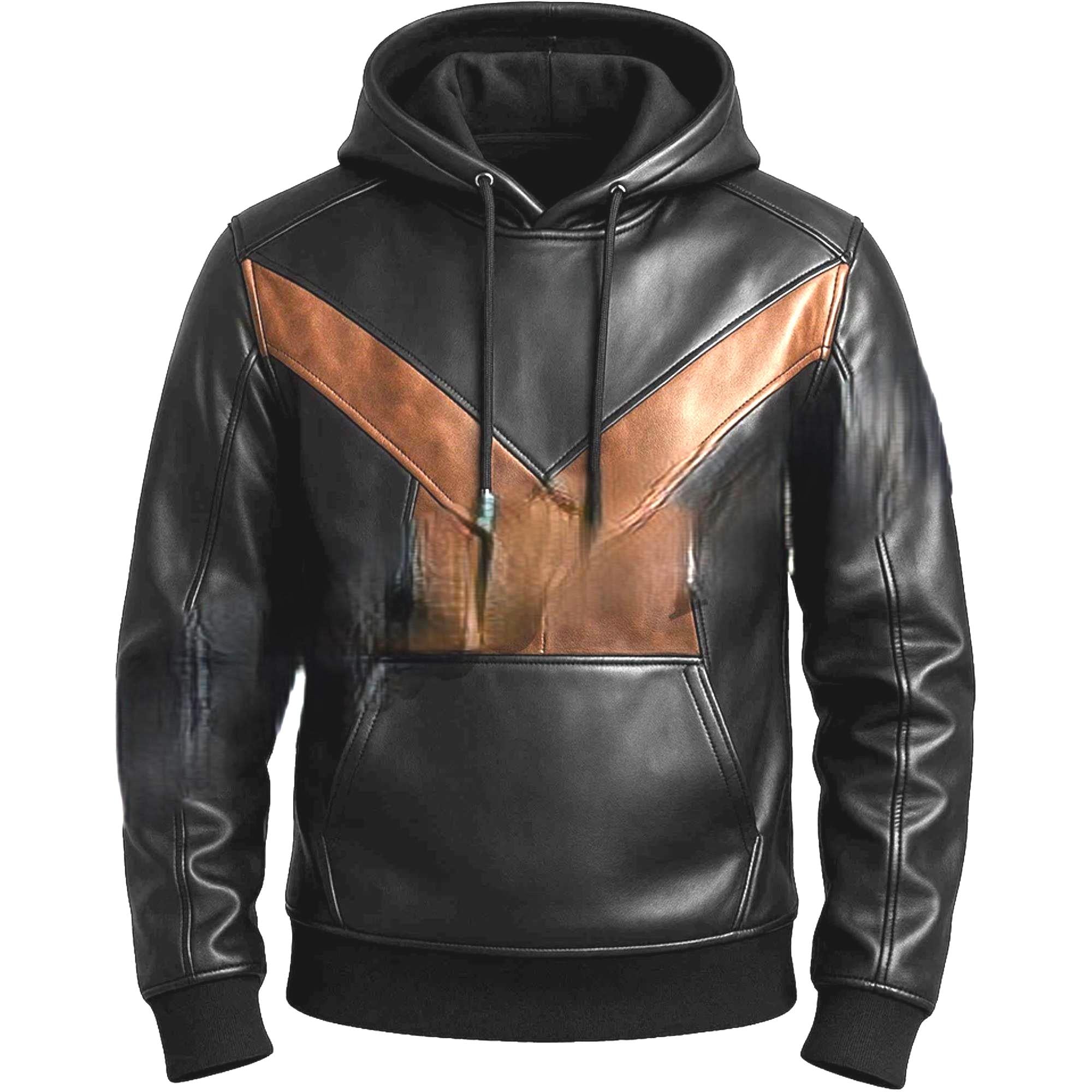 Leather Hoodie