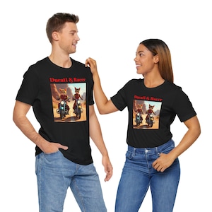 Ducati & Racer Riding Harleys in the Desert Tee