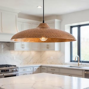 Hand Hammered Copper Pendant Light: Moroccan Brass Dome Lamp