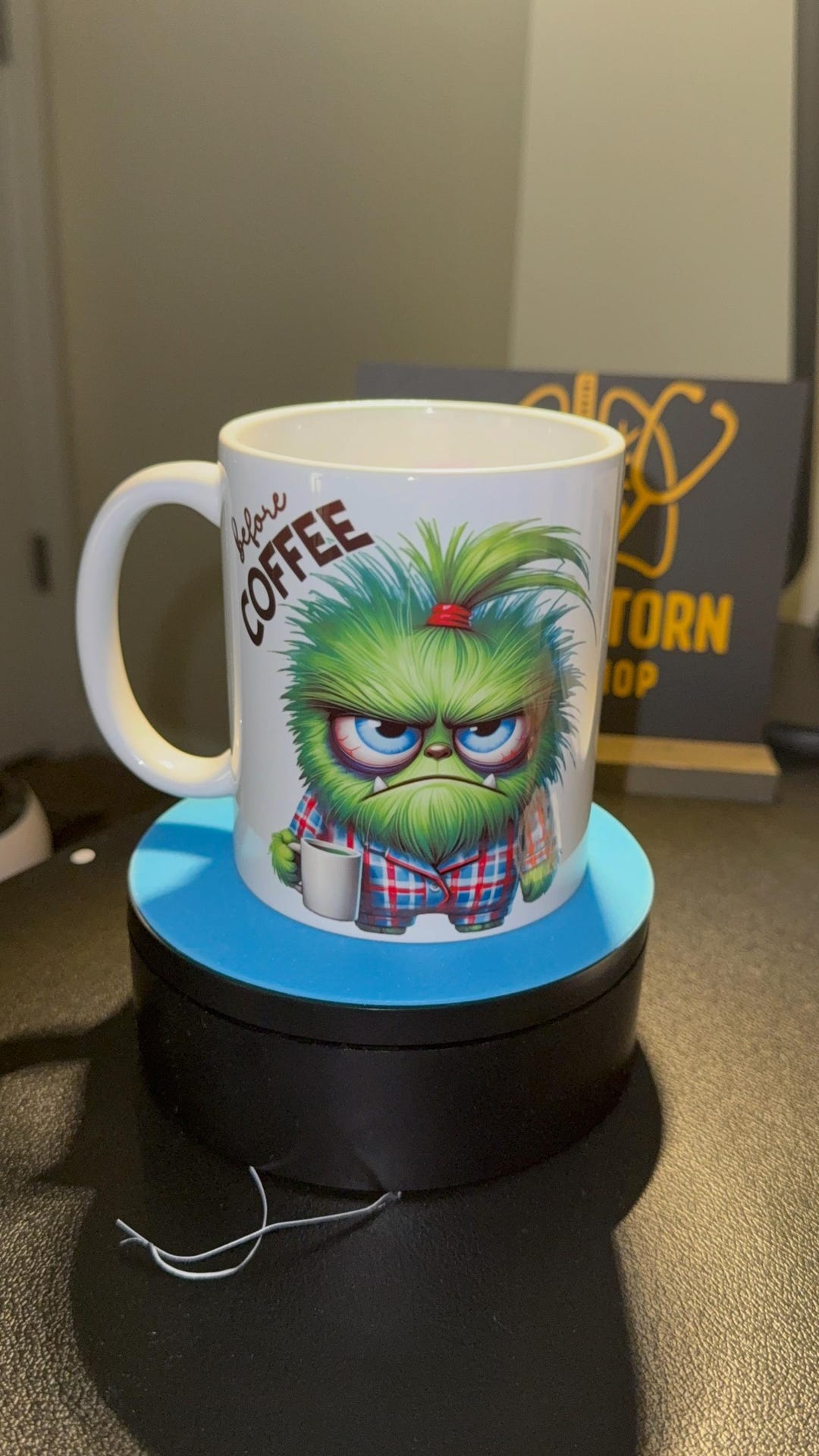 Before Coffee Mug | Grumpy Monster Coffee Cup - Etsy