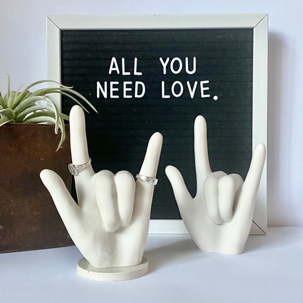 I Love You Ring Holder - Bonded Marble