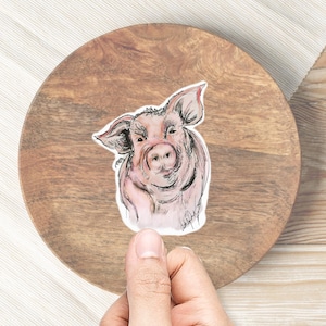 Pig Sticker Cute Farm Animal Gift Animal Farm Sticker Cheap Gift for Friends Funny Sticker Cute Gift for Gift Basket Waterproof Sticker