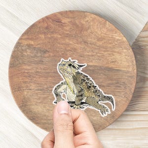 Horned Toad Sticker Art Stickers Animal Sticker Horned Frog Sticker Texas Sticker Cute Gift for Friends