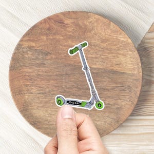 Millenial Sticker Razor Scooter Sticker Millenial Kid Sticker for Laptop Nostalgic Sticker for Water Bottle Waterproof Sticker Fun Gift