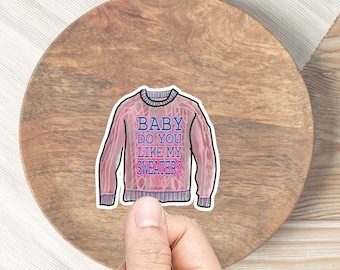 Pullover Aufkleber Songtext Aufkleber Hübscher Laptopaufkleber Millenial Sticker Art Niedlicher Laptopaufkleber Wasserdichter Musikaufkleber 2000er Jahre Aufkleber