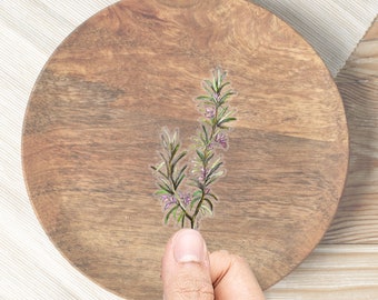 Rosemary Sticker, Original Art Stickers, Flower Sticker, Minimalist Aesthetic, Colorful Sticker, Cute Stickers