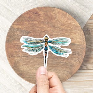 Dragonfly Sticker for Laptop Waterproof Sticker for Water Bottle Watercolor Art Sticker Colorful Sticker for Planner Sticker Gift for Friend