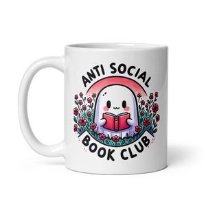 Antisociale Boekenclub Spookmok: Koffiebeker voor de Introverte Lezer