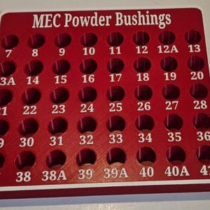 Powder Bushing Rack for MEC bushings - MEC 9000, Grabber, 600 Jr. - Wall Mount
