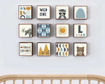 woodland wall art for nursery boho room decor for woodland kids room modern woodland animal wall art boho room decor for kids wall art