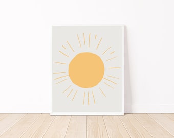 sun wall art for boho modern nursery art print for kids room sun nursery print for boho kids room DIGITAL DOWNLOAD 8x10 11x14 12x16 16x20