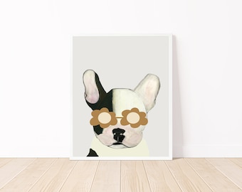 dog art prints for modern kids room decor boho nursery frenchie print boho room boho wall art DIGITAL DOWNLOAD frenchie french bull dog